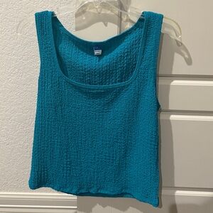 Old Navy Teal Textured Tank Top